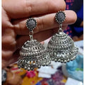 MS Fashion India Round Shape With Silver Hanging Jhumkas | Grocsy
