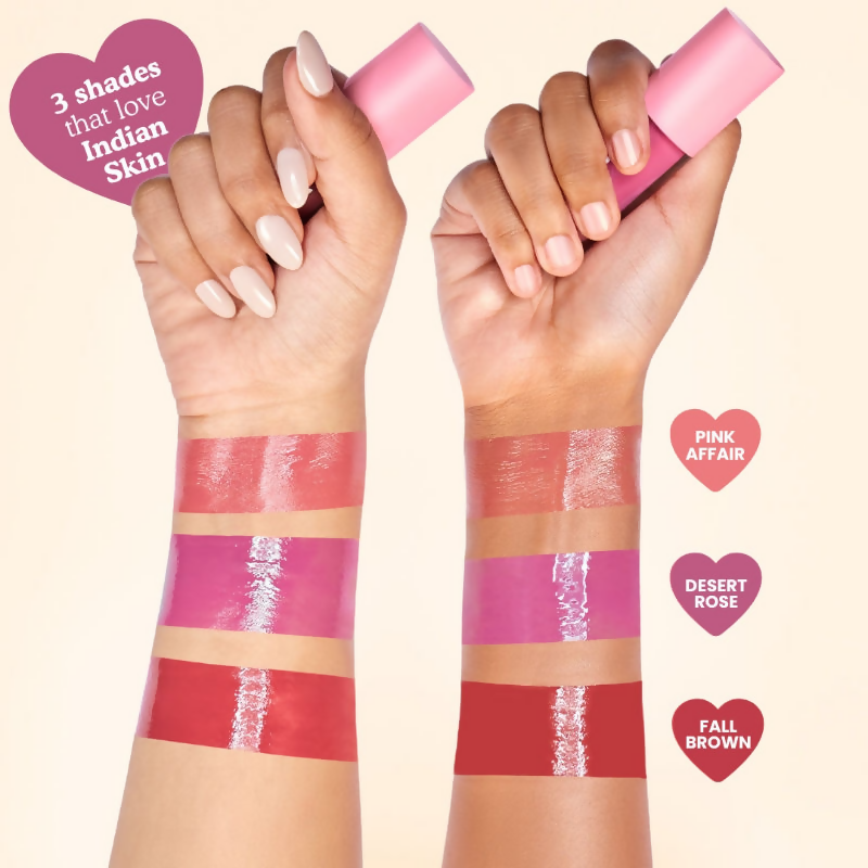 The Skin Diet Company Lip Barrier Tint High Shine Gloss Oil - Desert Rose | Grocsy
