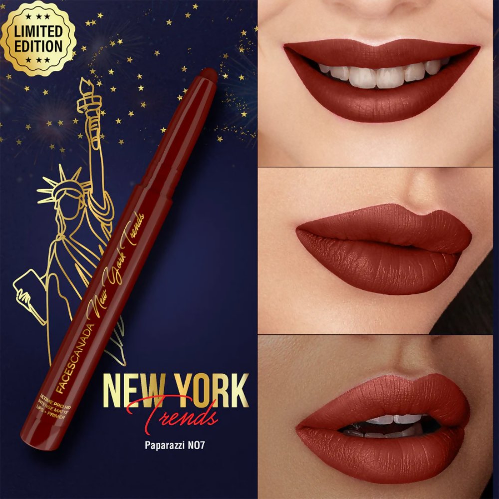 Faces Canada Ultime Pro HD Intense Matte Lips + Primer - Paparazzi N07 | Grocsy