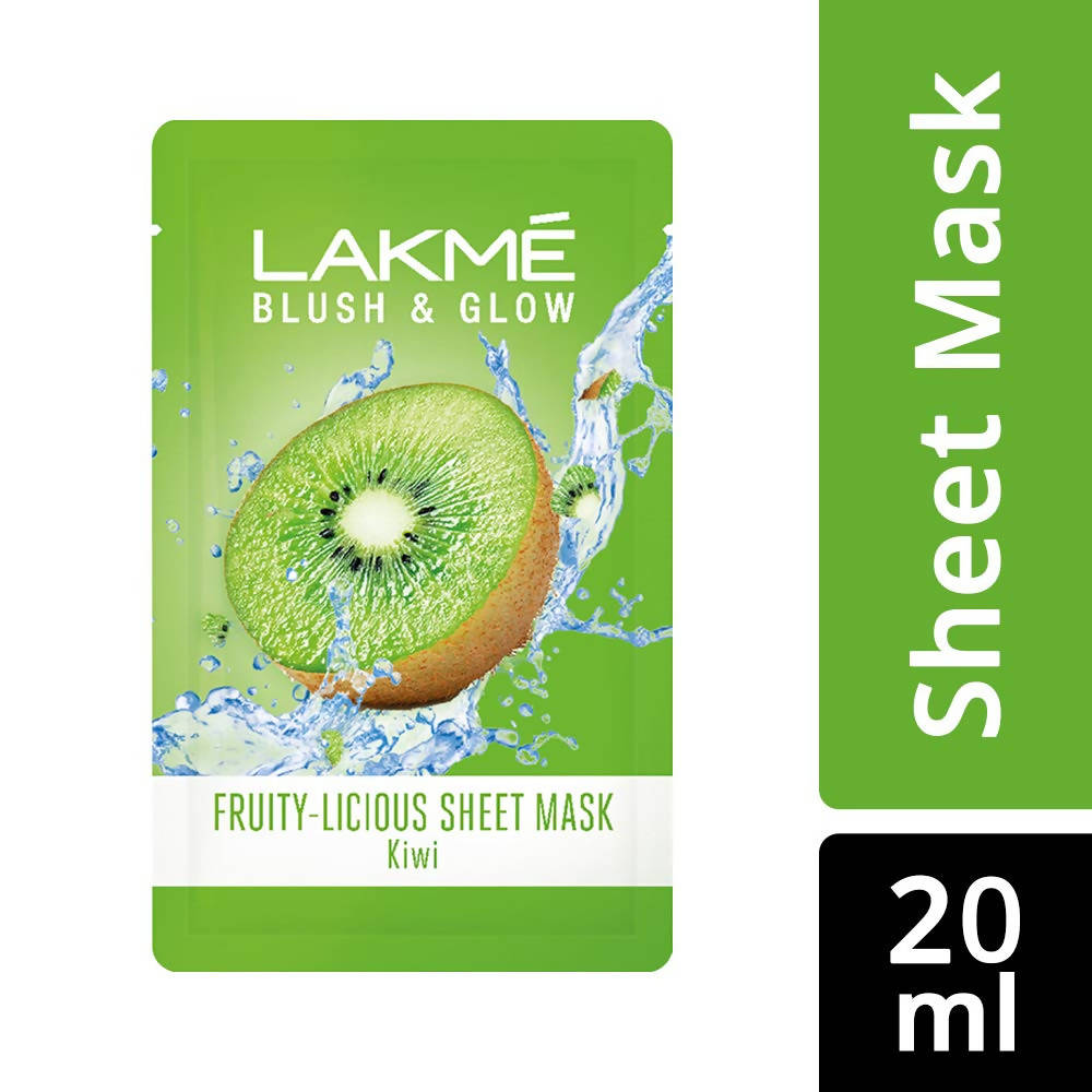 Lakme Blush And Glow Kiwi Sheet Mask | Grocsy