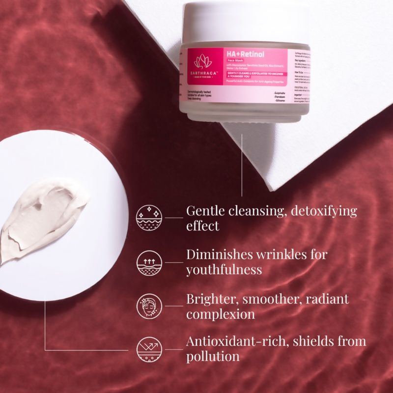 Earthraga HA + Retinol Face Mask | Grocsy