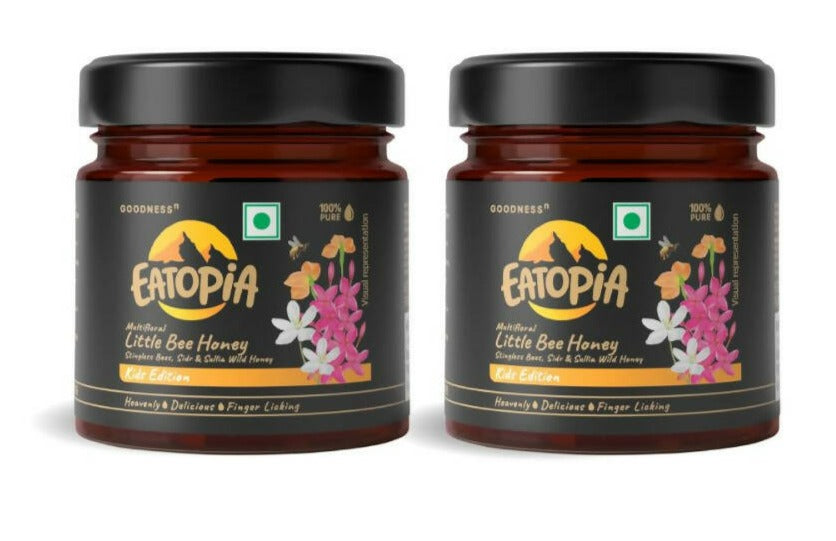Eatopia Little Bee, Stingless Bees Natural Honey for Kids - Sidr & Sullia Honey | Grocsy