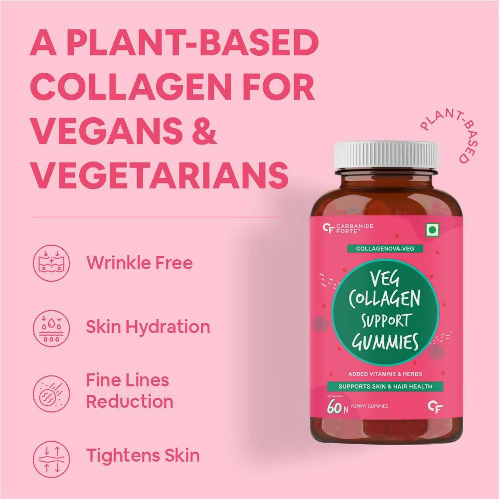 Carbamide Forte Veg Collagen Support Gummies - Mango Flavor | Grocsy