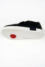 Tiny Bugs For Boys & Girls Double Velcro Sneakers - Black | Grocsy