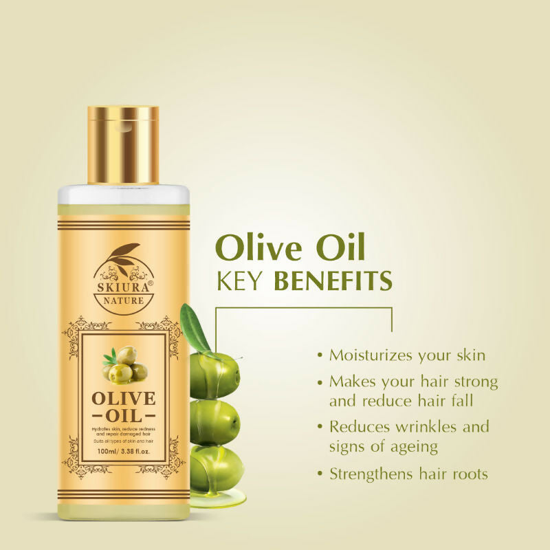Skiura Nature Olive Oil For Anti Hair Fall, Thick Hair & Fast Hair Growth | Grocsy