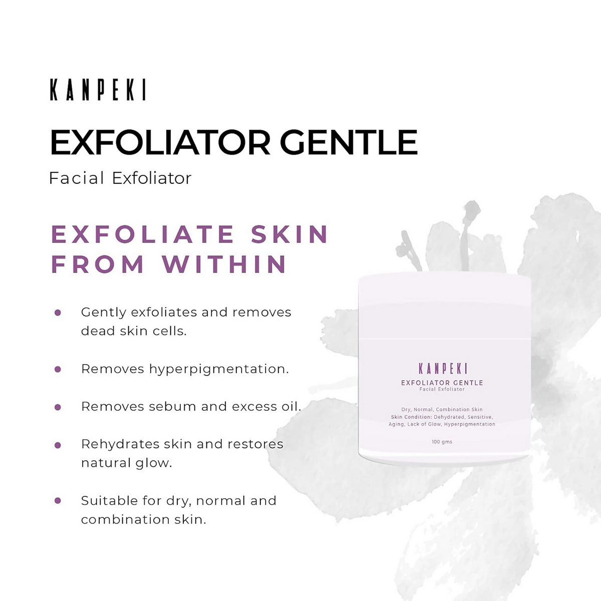 Kanpeki Facial Gentle Exfoliator To Remove Dead Skin Cells | Grocsy