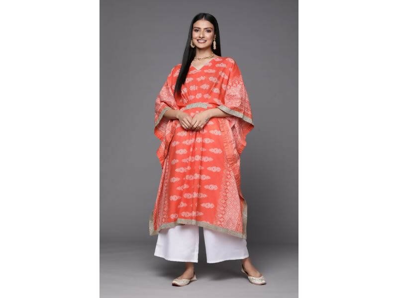 Ahalyaa Women's Traditional wear Kurta Set - Rust | Grocsy