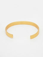 NVR Men Gold Stainless Steel Cuff Bracelet