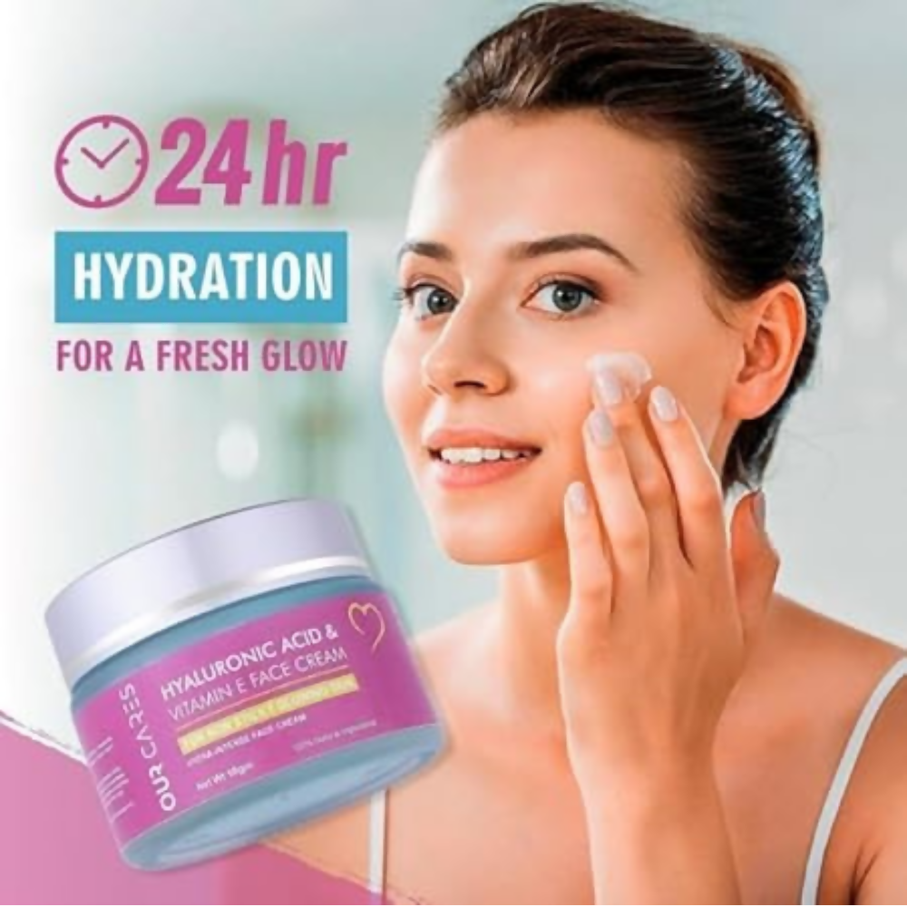 Our Cares Face Cream with Hyaluronic Acid & Vitamin E | Grocsy