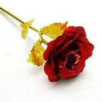 Wish Upon Artificial Golden Red Rose Flower Valentine's Day Gifts | Grocsy