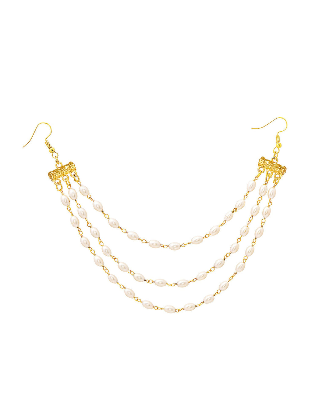 Ruby Raang Gold Pearl Hair Jewelry | Grocsy
