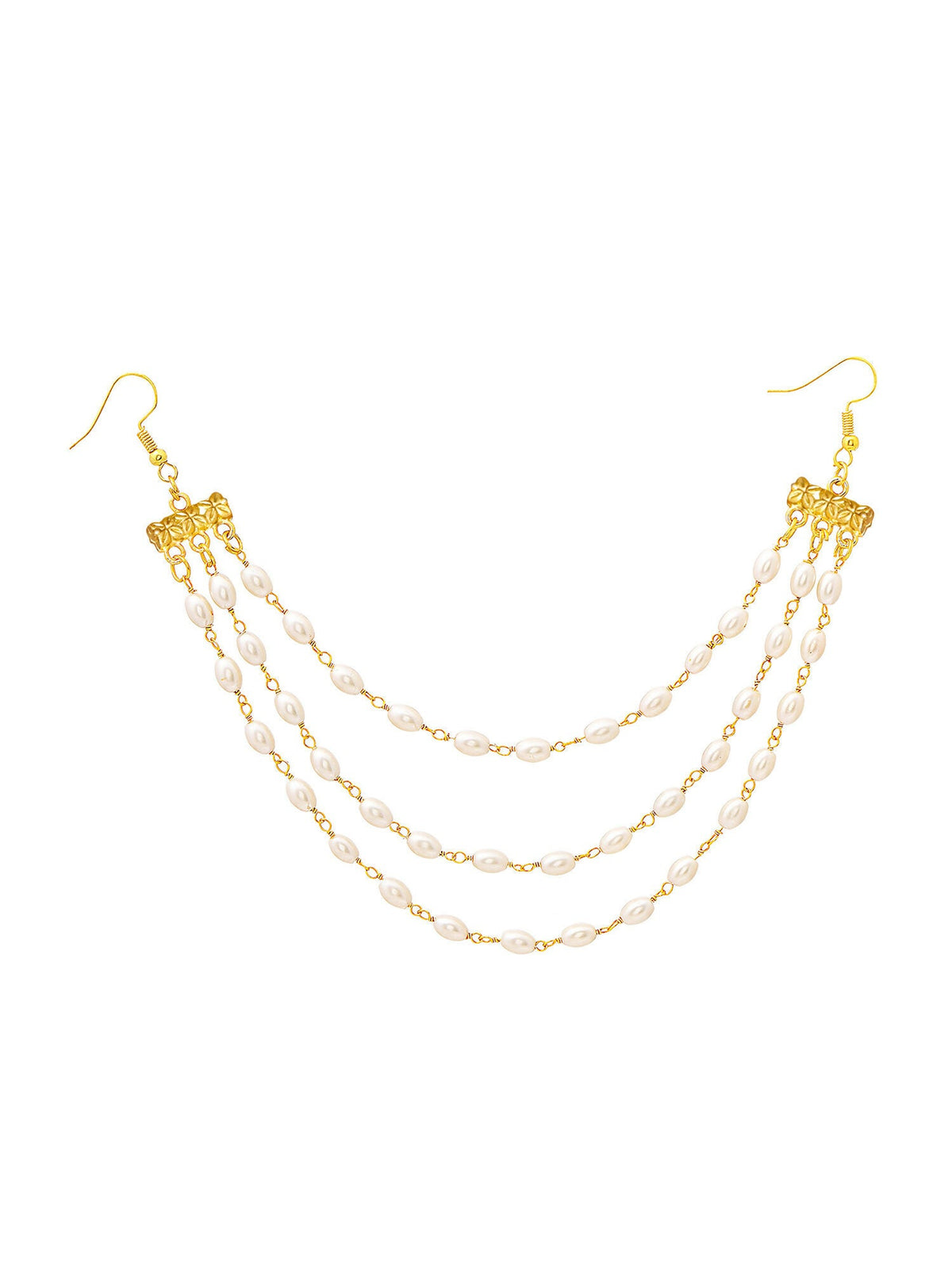 Ruby Raang Gold Pearl Hair Jewelry | Grocsy