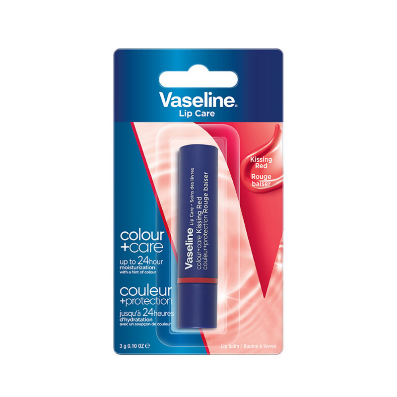 Vaseline Lip Care Colour + Care Tinted Lip Balm Stick - Kissing Red | Grocsy