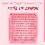 Ronzille Long Stay Matte Lip Crayon - Deep Carmine | Grocsy