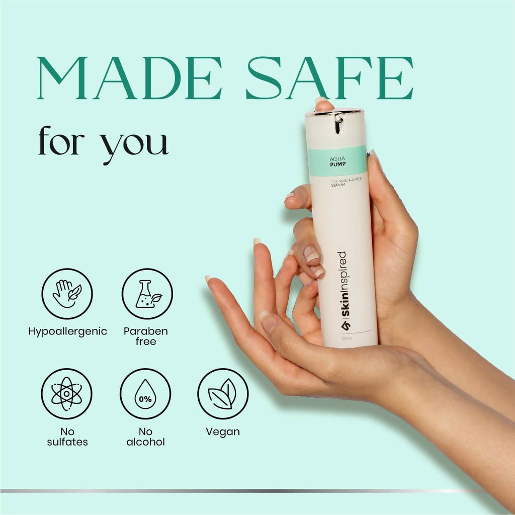 SkinInspired Aqua Pump 10% Niacinamide Face Serum | Grocsy