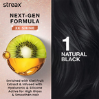 Streax Gel No Ammonia 100% Grey Coverage Hair Color - Natural Black | Grocsy
