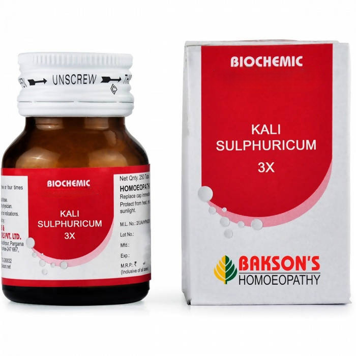 Bakson's Homeopathy Kali Sulphuricum Biochemic Tablets | Grocsy