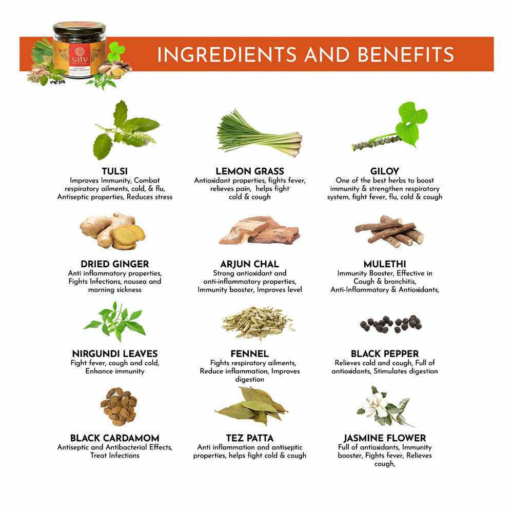 Satv Immunity Herbal Tea Bags | Grocsy