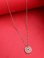 NVR Women's Rose Gold Heart Shape American Diamond Metal Chain | Grocsy