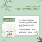 Glamveda Green Tea Recharge & Renew Massage Cream | Grocsy