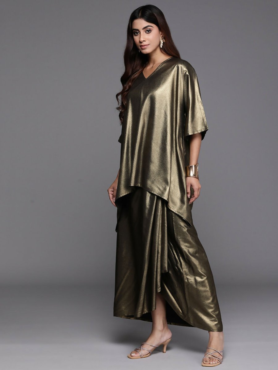 Ahalyaa Women's Traditional Wear Co-ods - Antiqe Gold | Grocsy