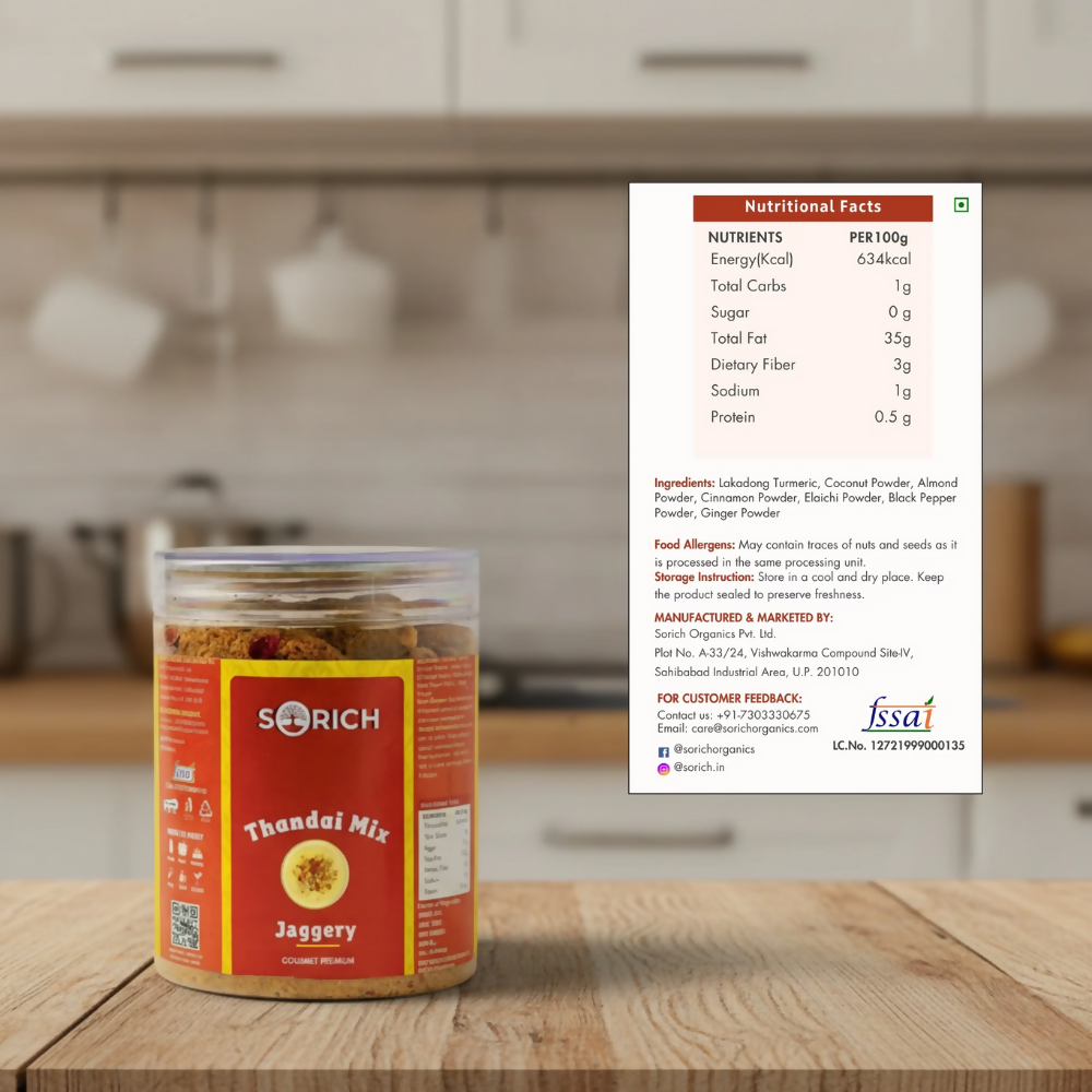 Sorich Organics Thandai Mix Jaggery | Grocsy