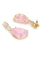 Pink Druzy Quartz Earrings- Ruby Raang | Grocsy