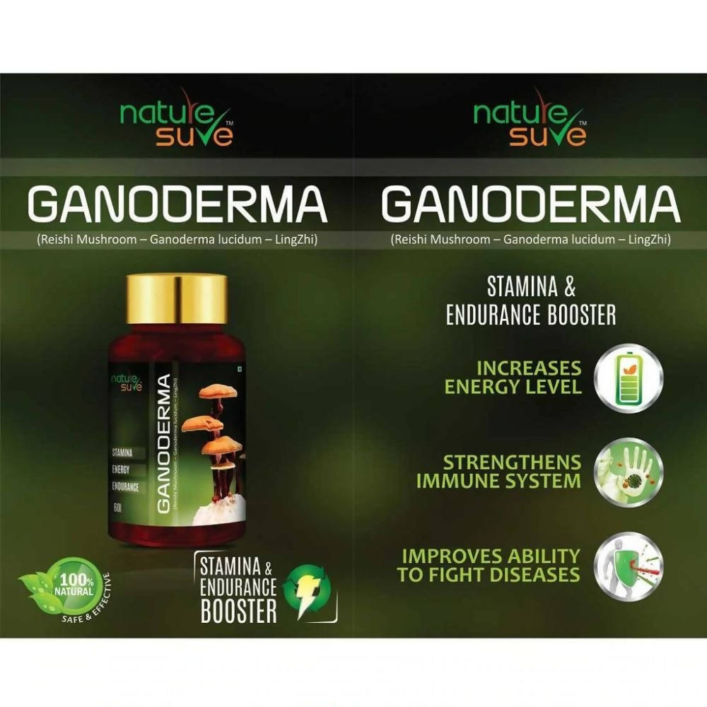 Nature Sure Ganoderma Ling Zhi Reishi Mushroom Capsules | Grocsy
