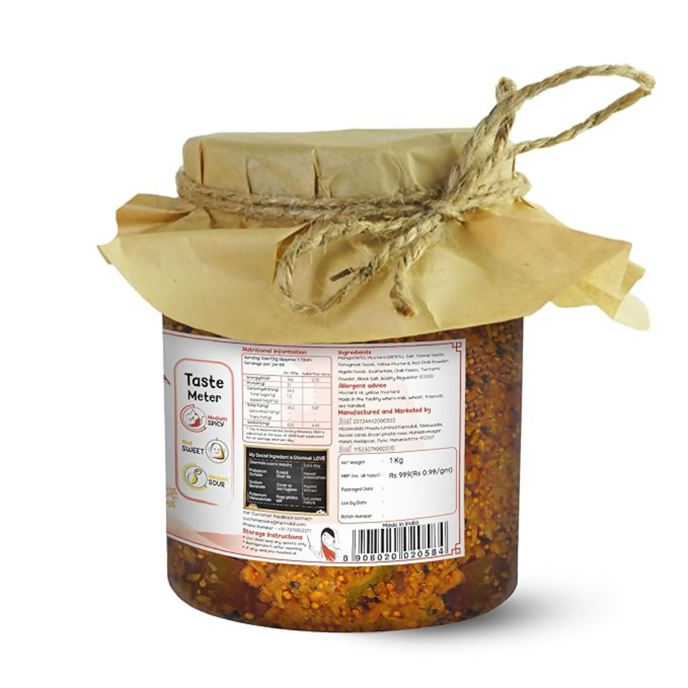 FarmDidi Punjabi Mango Pickle - Tangy & Salty | Grocsy