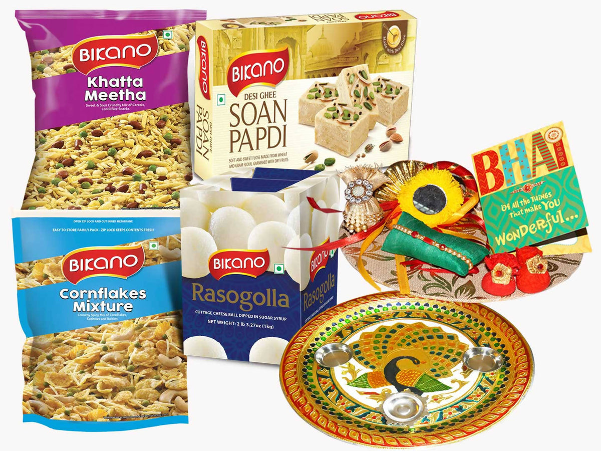 Bikanervala All Time Gift Hamper Rakhi Puja Thali | Grocsy