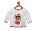 Chutput Kids White Coloured Solid Pullover with Missy Detail | Grocsy