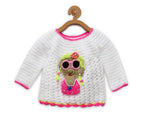 Chutput Kids White Coloured Solid Pullover with Missy Detail | Grocsy