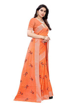 Vamika Orange Chanderi Designer Saree (SERIN ORANGE) | Grocsy