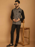 Even Apparels Pure Wool Nehru Jacket - Grey | Grocsy