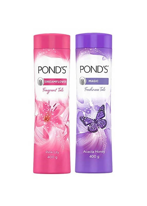 Ponds Dreamflower Fragrant Talcum Powder And Magic Freshness Talcum Powder Acacia Honey | Grocsy