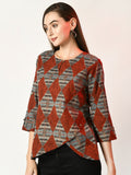 Myshka Women's Multi Printed Top | Grocsy