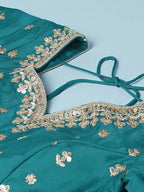 House of Panchhi Green Pure Georgette Sequins Embroidered Lehenga | Grocsy