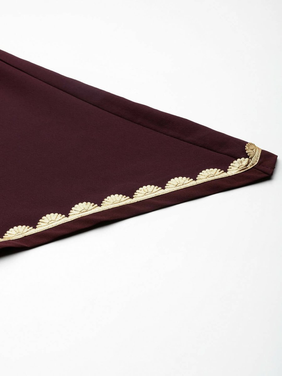 Ahalyaa Women Regular Kurta with Palazzos & With Dupatta - Brown Color | Grocsy