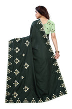 Vamika Green Dola Silk Embroidery Saree (JENY GREEN) | Grocsy