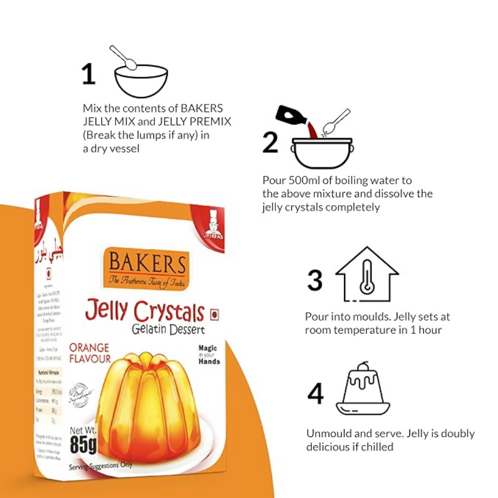 BAKERS Jelly Crystals (Gelatin Dessert) - Orange | Grocsy