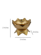 CraftVatika Gold-Toned Brass Handmade Diya | Grocsy