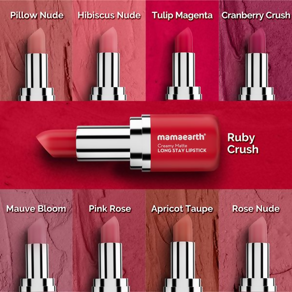Mamaearth Creamy Matte Long Stay Lipstick - Brown Truffle | Grocsy