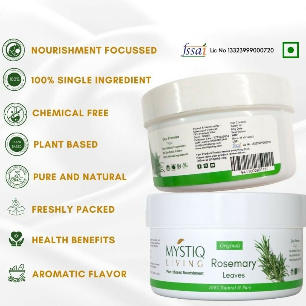 Mystiq Living Dried Rosemary Leaves for Hair Growth | Grocsy