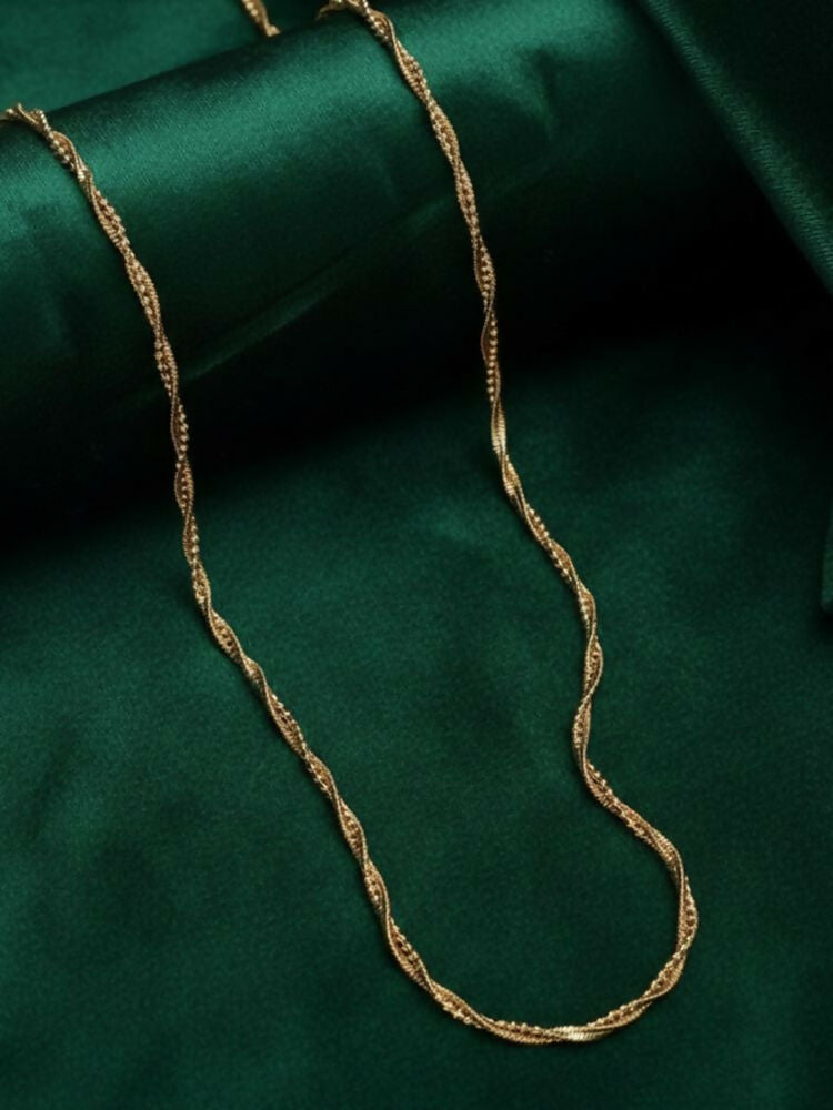 NVR Women Gold Plated Handcrafted Minimal Chain | Grocsy