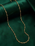 NVR Women Gold Plated Handcrafted Minimal Chain | Grocsy