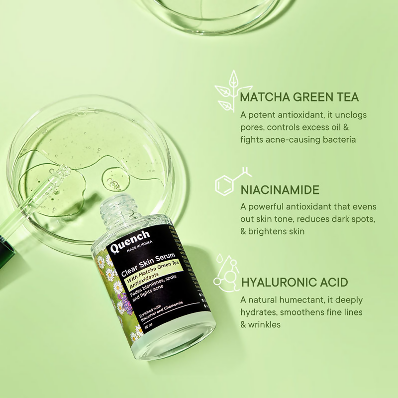 Quench Clear Skin Serum With Matcha Green Tea | Grocsy