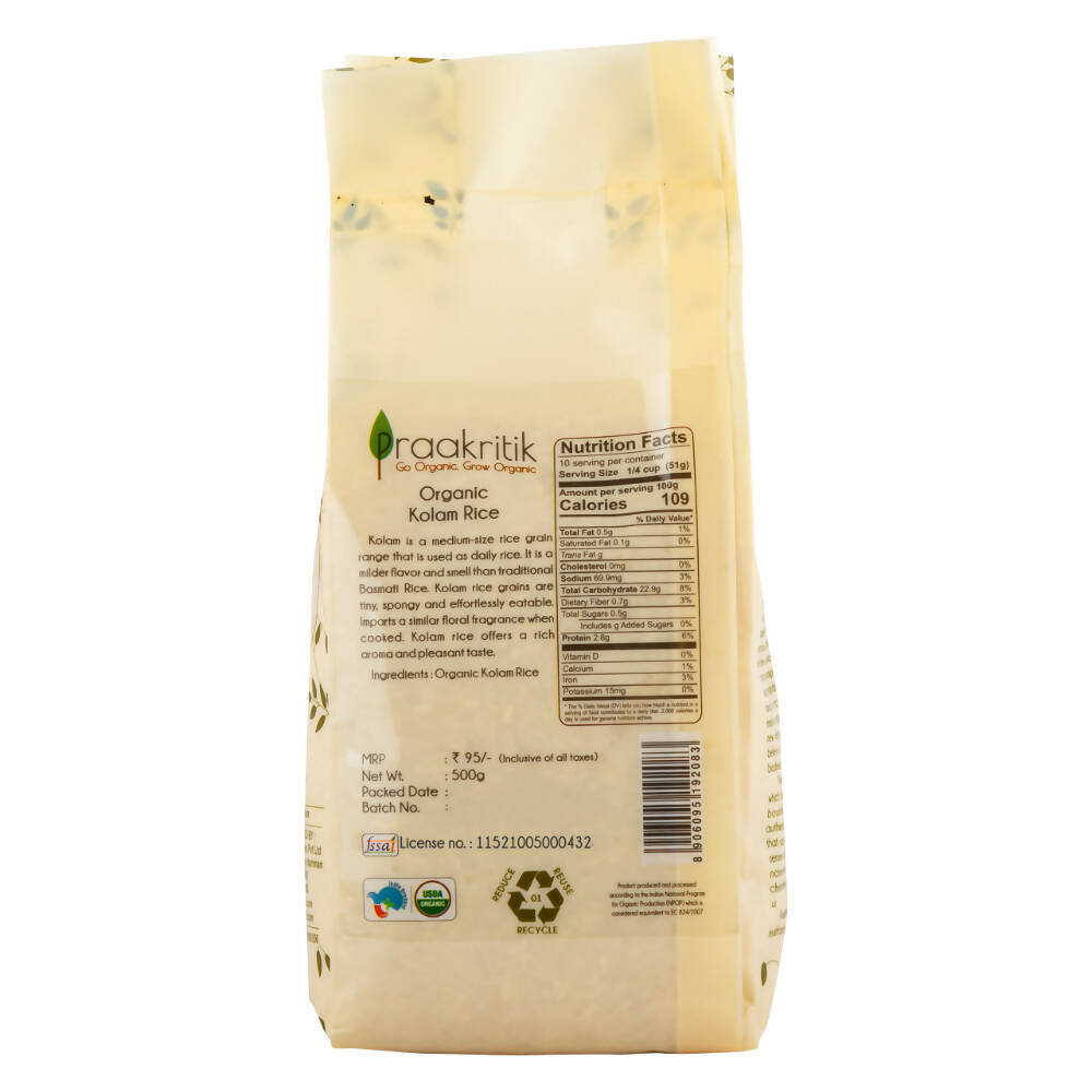 Praakritik Organic Kolam Rice | Grocsy