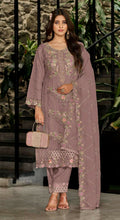 Anaita Peach Fox Georgette Stitched Suit with Embroidery Sequins & Khatli Work | Grocsy