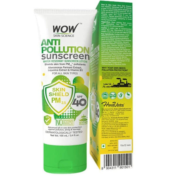 Wow Skin Science Anti Pollution Sunscreen Lotion | Grocsy