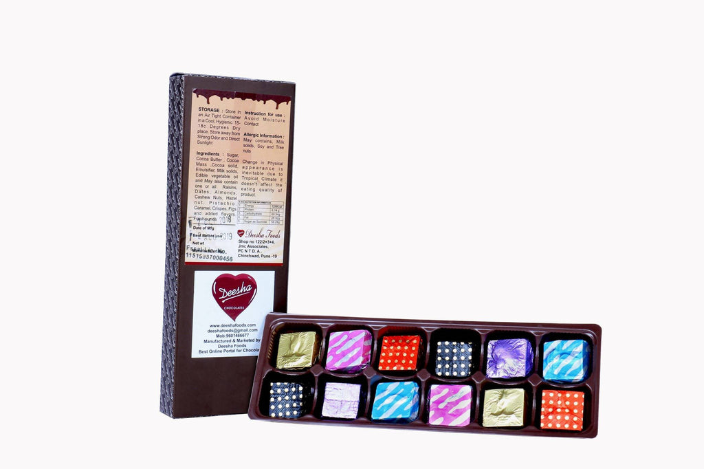 Deesha Foods Assorted Dry fruits Chocolates | Grocsy